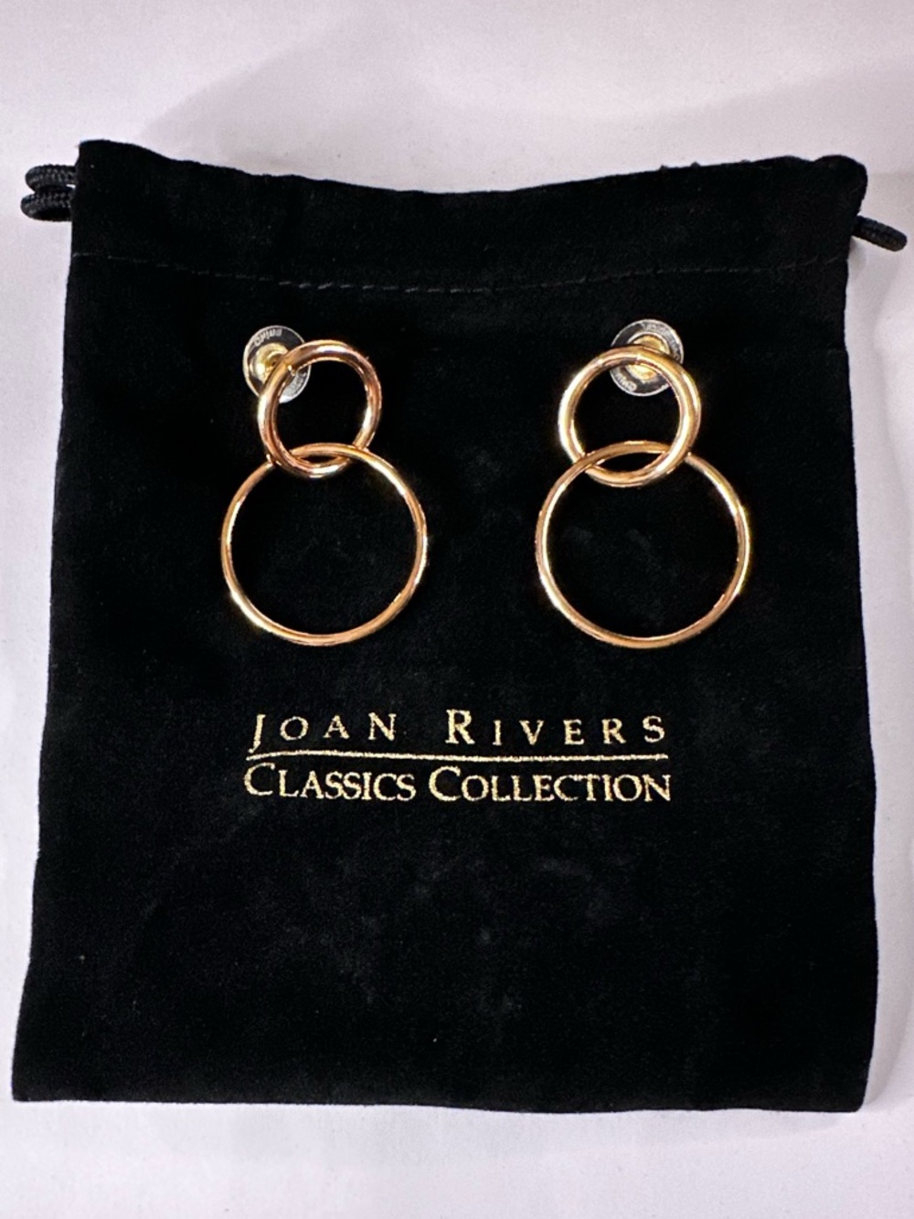 Joan Rivers Classics Collection Rose Gold Tone Mini Double Hoop Earrings